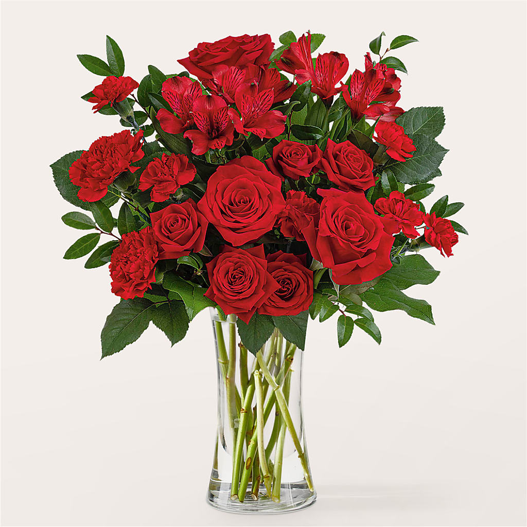 Brilliant Ruby Bouquet – Colonial Flower Shop, Madison IN