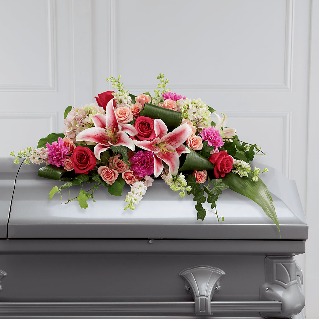 Splendid Grace Casket Spray – Colonial Flower Shop, Madison IN