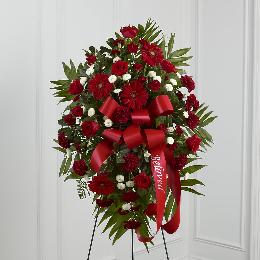 Treasured Memories Standing Spray – Colonial Flower Shop, Madison IN