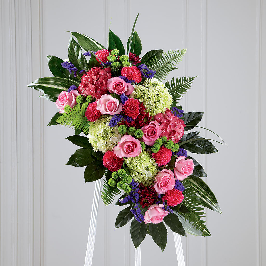 Refreshing Mix Standing Spray – Colonial Flower Shop, Madison IN