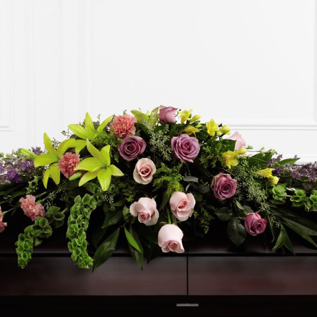 Forever Beloved Casket Spray – Colonial Flower Shop, Madison IN