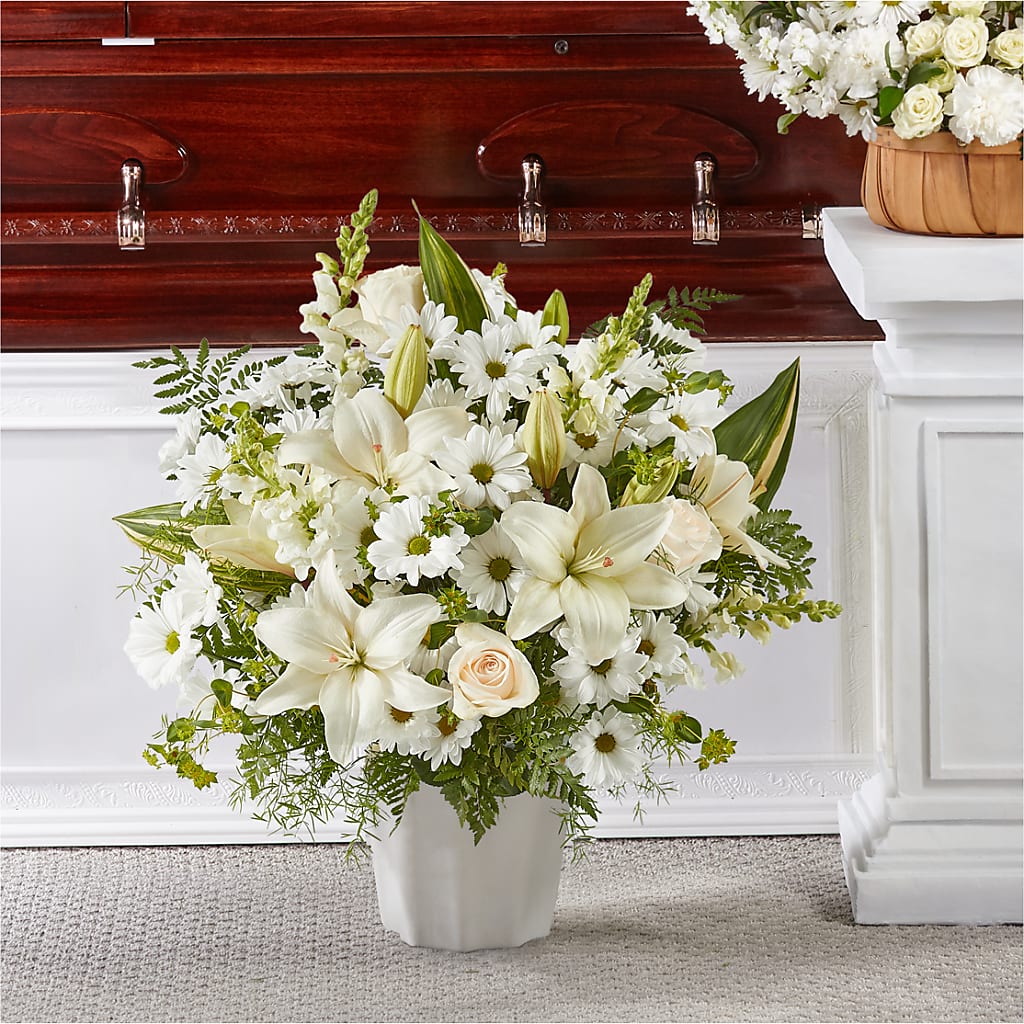 Thoughts of Tranquility Floor Basket – Colonial Flower Shop, Madison IN