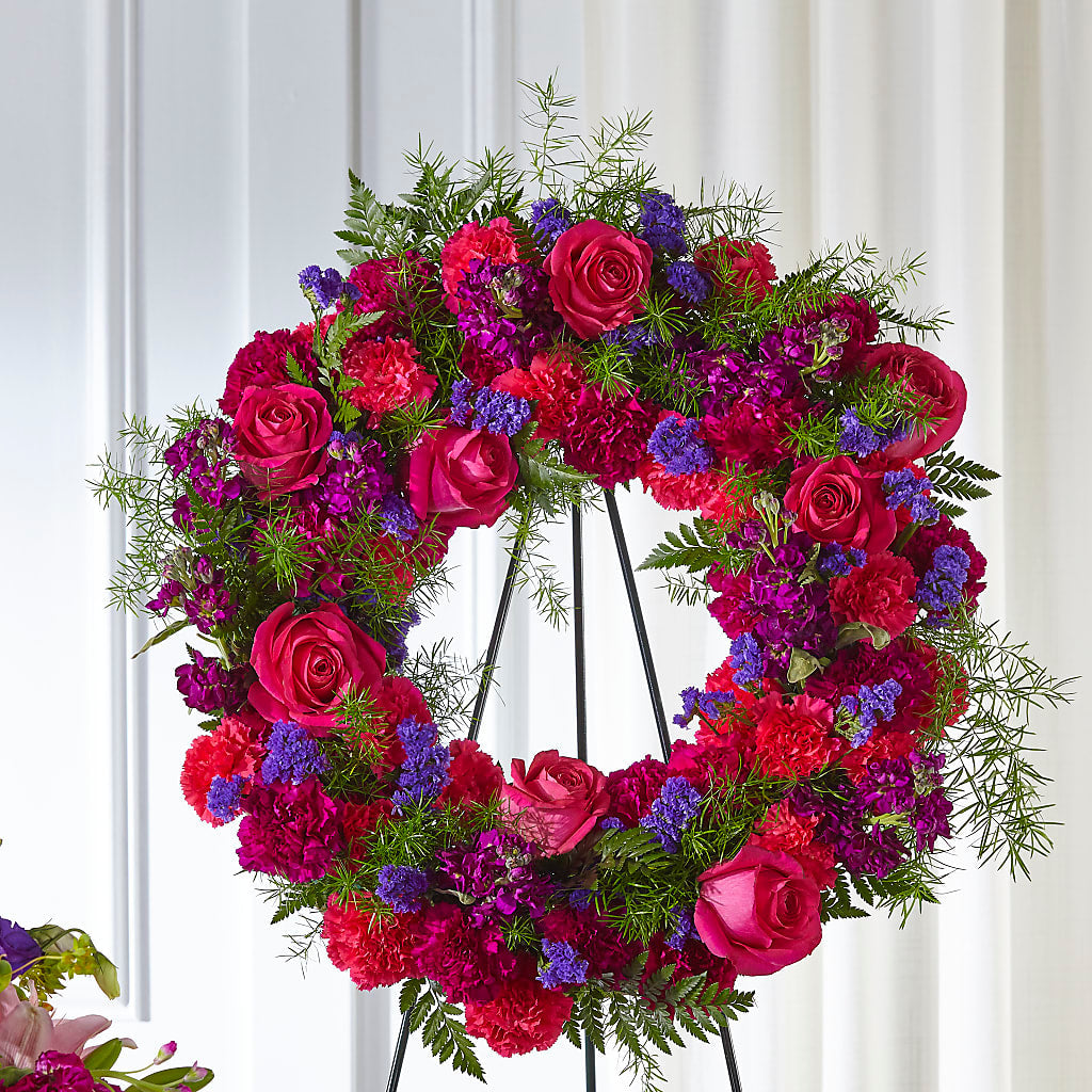 Calming Colors Wreath – Colonial Flower Shop, Madison IN
