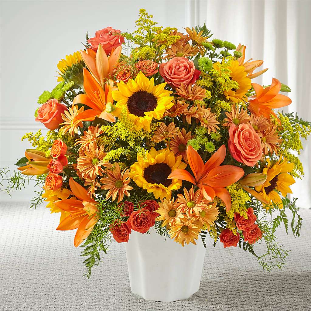 Harvest Thoughts Floor Basket – Colonial Flower Shop, Madison IN