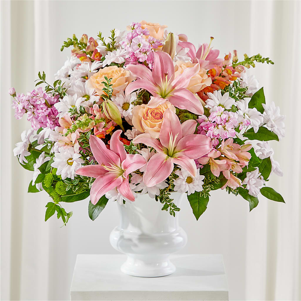 Heartfelt Gesture Urn Arrangement – Colonial Flower Shop, Madison IN