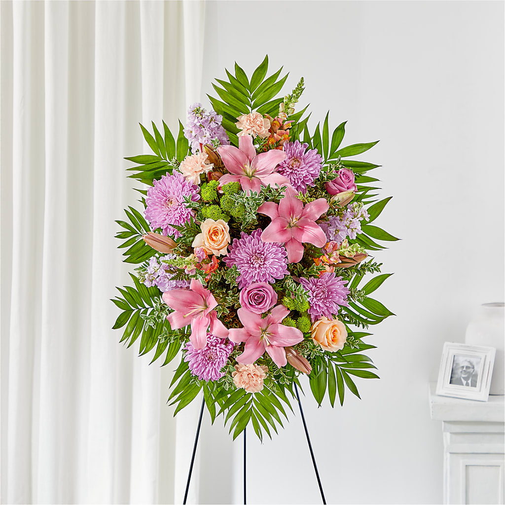 Love & Light Standing Spray – Colonial Flower Shop, Madison IN