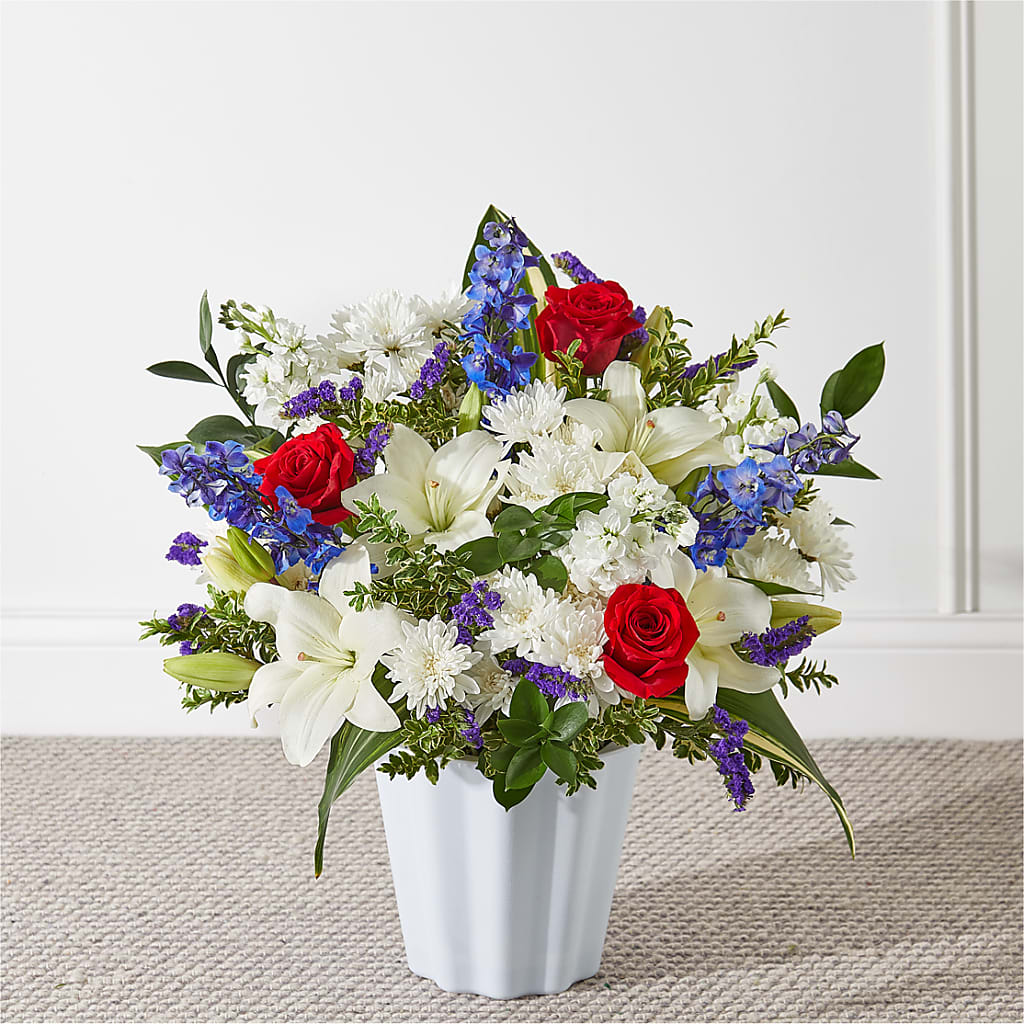 Consoled Floor Basket – Colonial Flower Shop, Madison IN