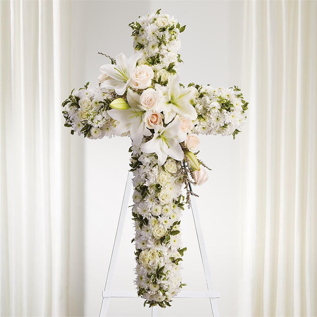 Spiritual Guidance Standing Spray – Colonial Flower Shop, Madison IN