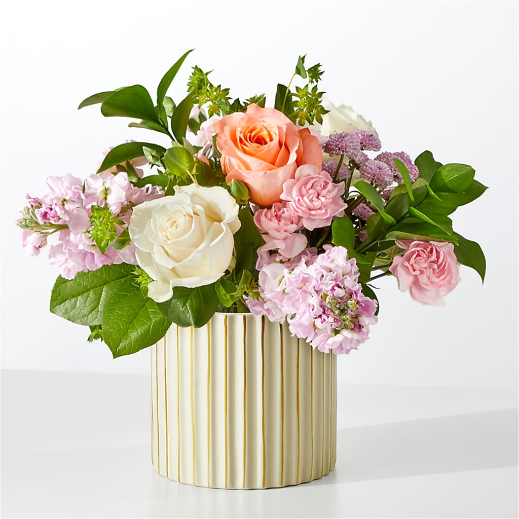 French Market Bouquet with Ivory Vase – Colonial Flower Shop, Madison IN