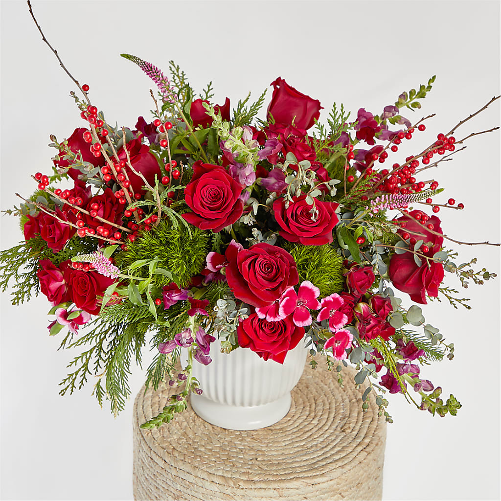 Big Red Bow Bouquet –  Colonial Flower Shop, Madison IN