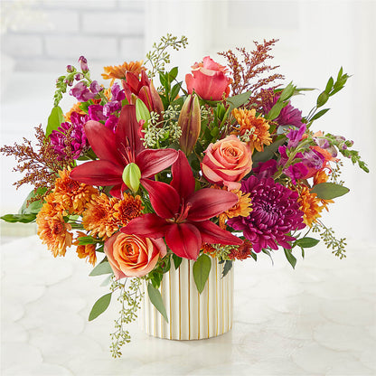Burgundy Landscape Bouquet –  Colonial Flower Shop, Madison IN