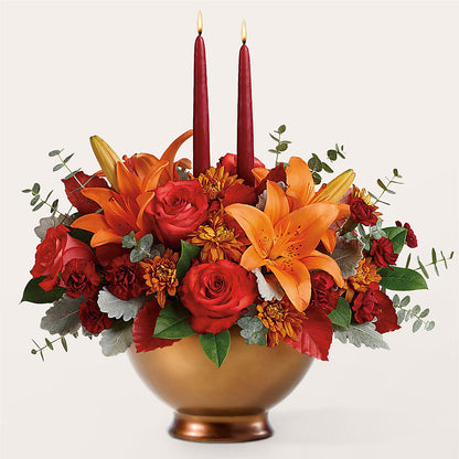 Fruits of Fall Centerpiece –  Colonial Flower Shop, Madison IN