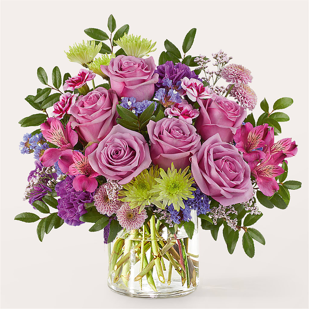 Glass Half Full Bouquet –  Colonial Flower Shop, Madison IN