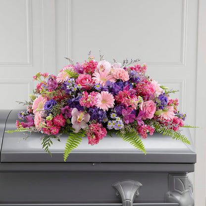 Glorious Garden Casket Spray –  Colonial Flower Shop, Madison IN