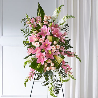 Elegant Embrace Standing Spray –  Colonial Flower Shop, Madison IN
