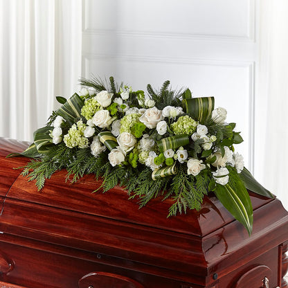 Hopeful Gesture Casket Spray –  Colonial Flower Shop, Madison IN