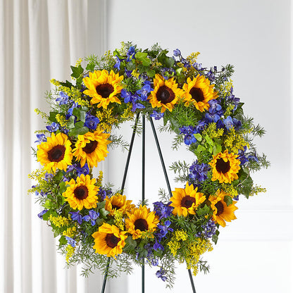Bright Rays Wreath –  Colonial Flower Shop, Madison IN