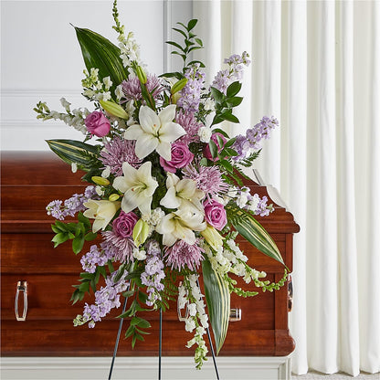 Grateful Hearts Standing Spray –  Colonial Flower Shop, Madison IN