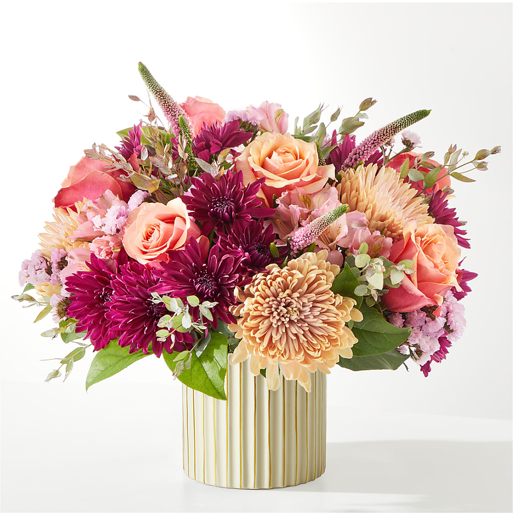 Berry Cobbler Bouquet with Ivory Vase –  Colonial Flower Shop, Madison IN