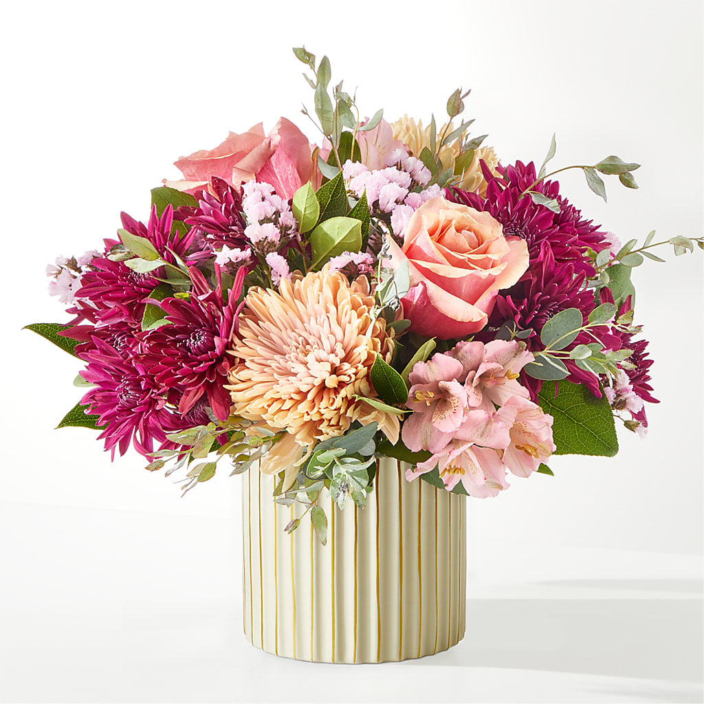 Berry Cobbler Bouquet with Ivory Vase –  Colonial Flower Shop, Madison IN