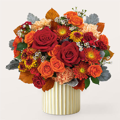 Merlot Bouquet with Ivory Vase –  Colonial Flower Shop, Madison IN