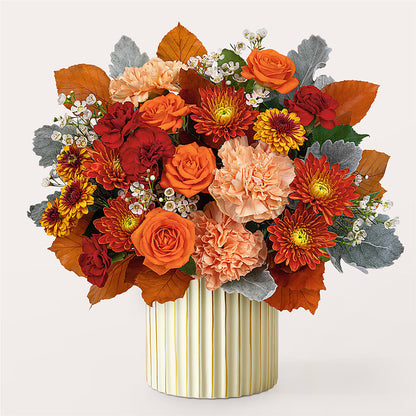 Merlot Bouquet with Ivory Vase –  Colonial Flower Shop, Madison IN
